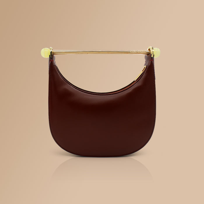 MINI MOON VINO TINTO + HERRAJE BAÑO EN ORO Y ESFERA DORADA