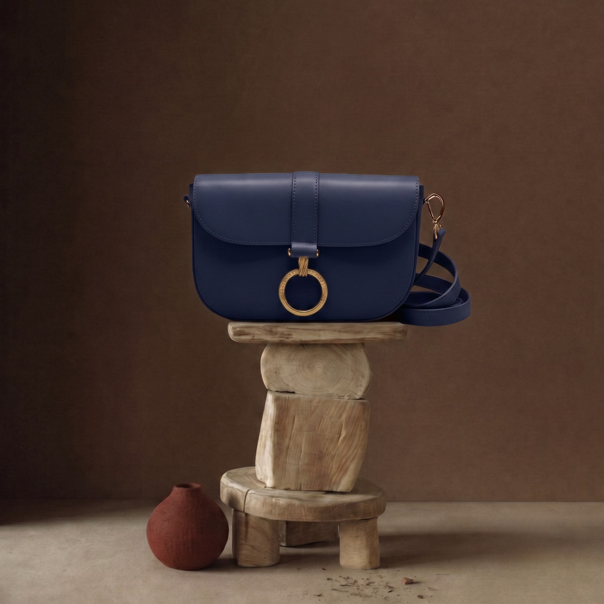 VALENTINA AZUL INDIGO + HERRADO ORO