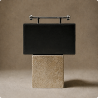 Mía Clutch Cuero Negro